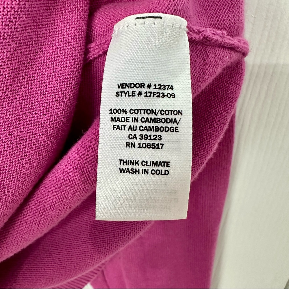 Northern Reflections Pink Turtleneck Sweater Small Cotton Knit #219 - Picture 4 of 4